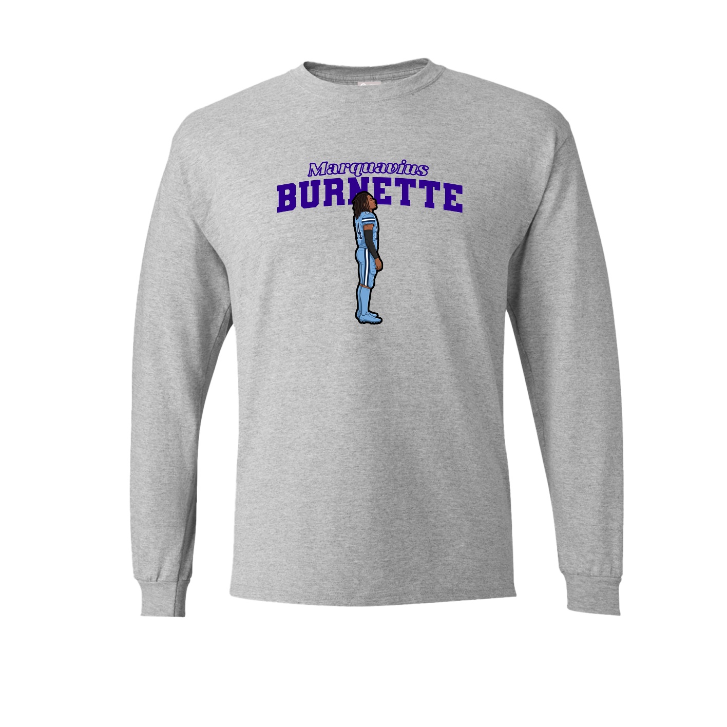 Long Sleeve Tee — Name Arch in Grey