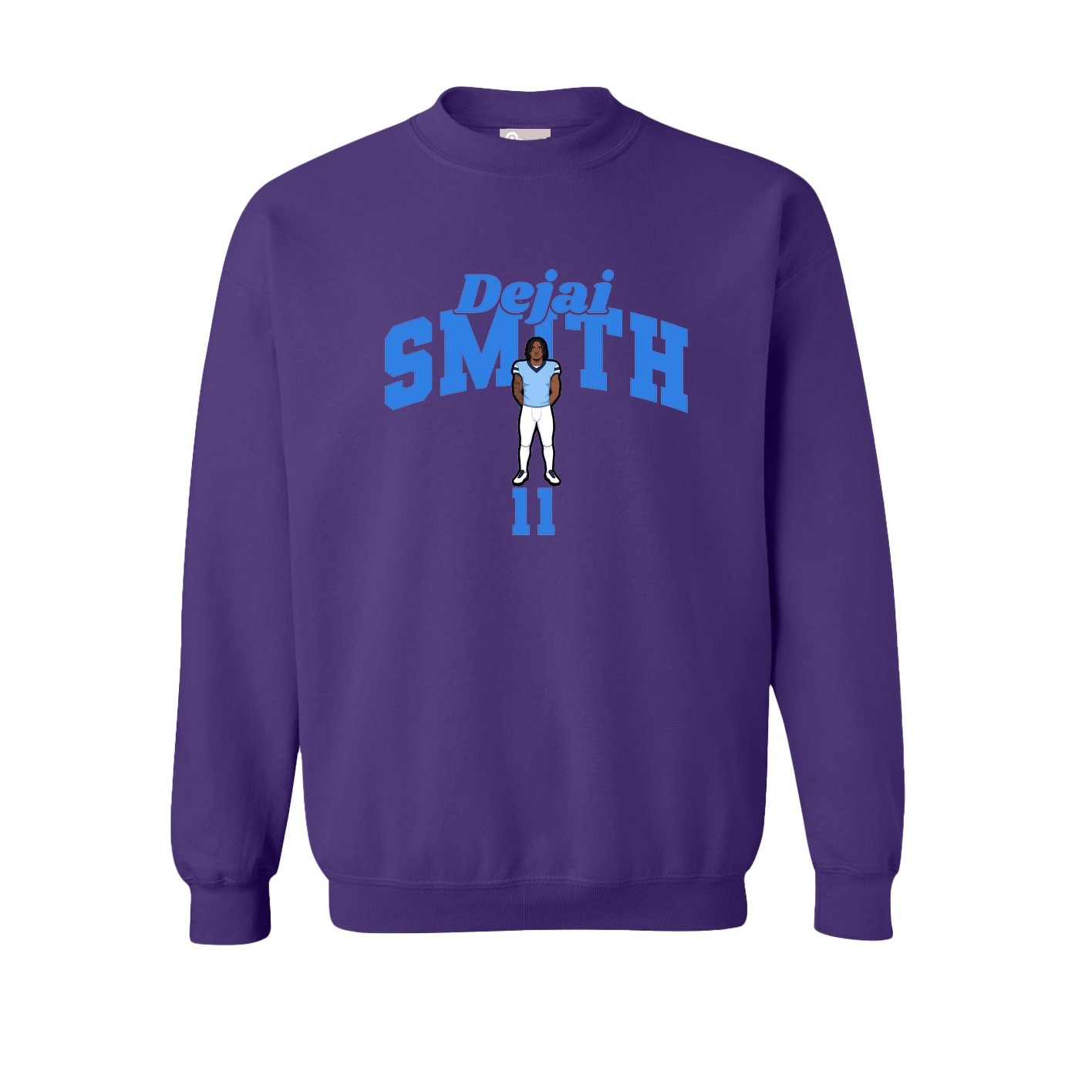 Fleece Crew — Signature Arch in Purple