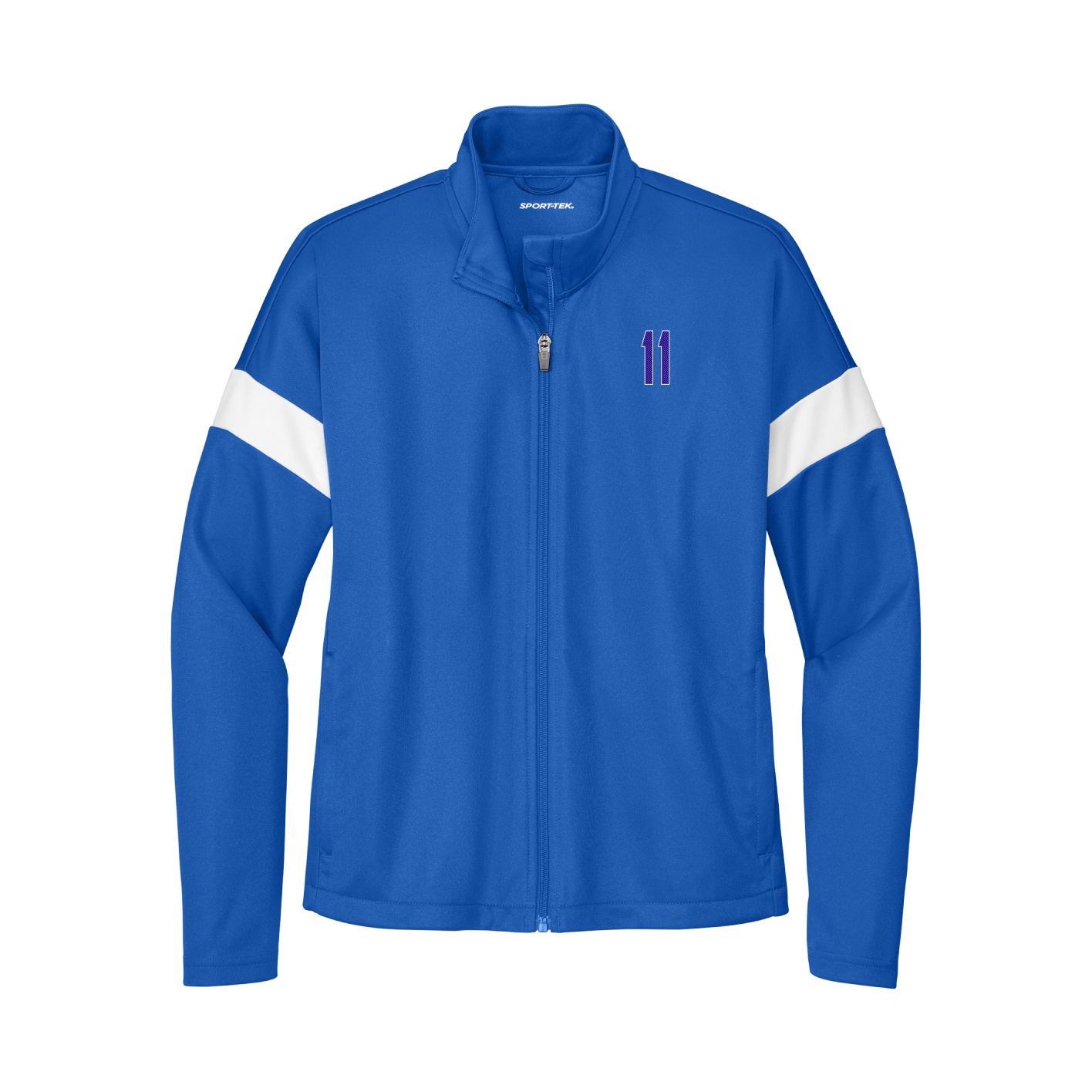 Womens Team Travel Full-Zip Jacket — Front Shirsy in Royal/White