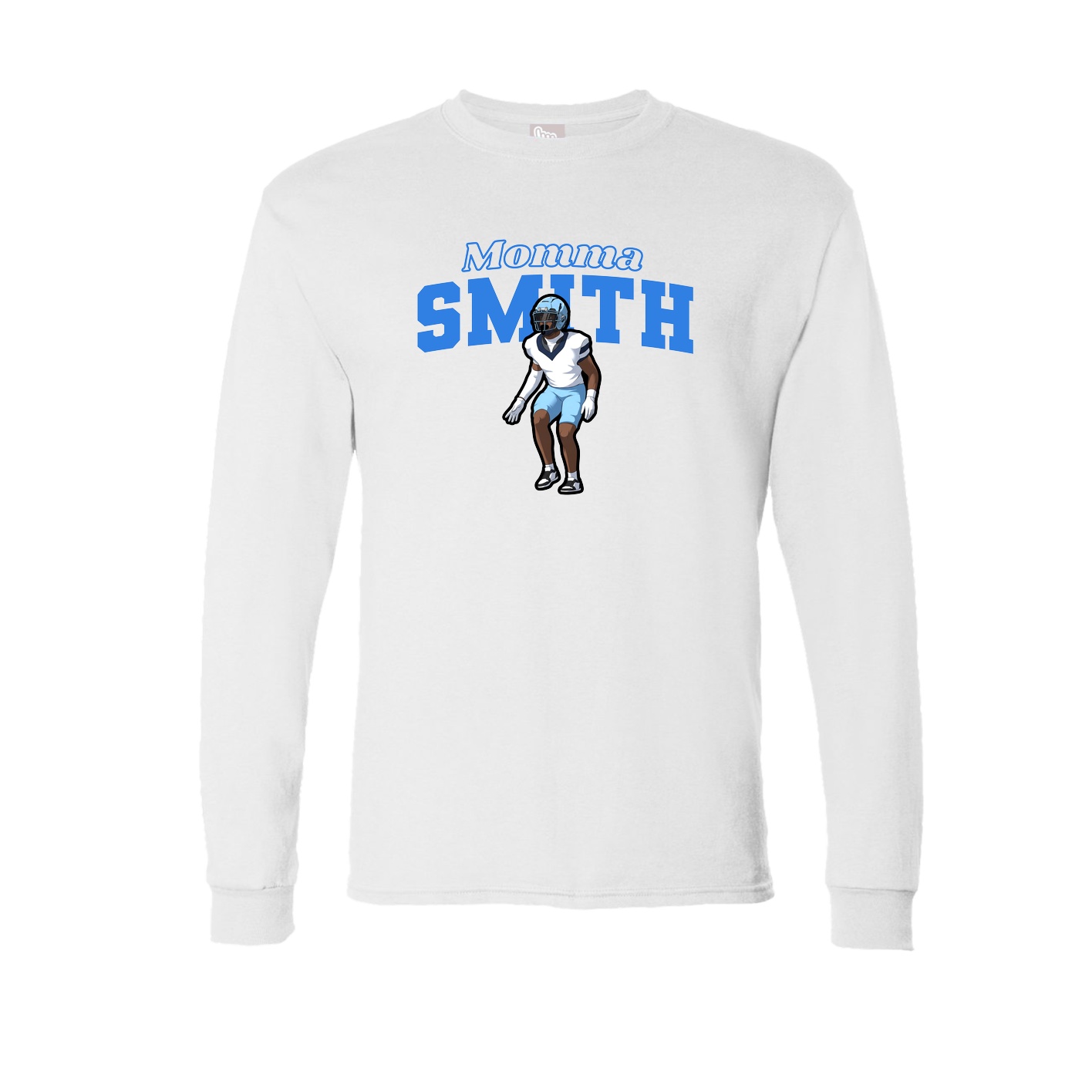 Long Sleeve Tee — Mothers Day Block in White