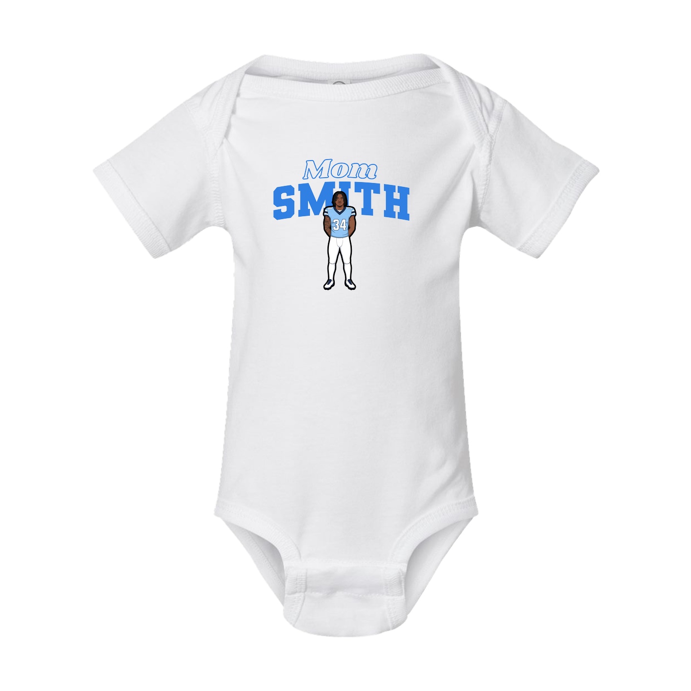 Baby Onesie — Mothers Day Block in White