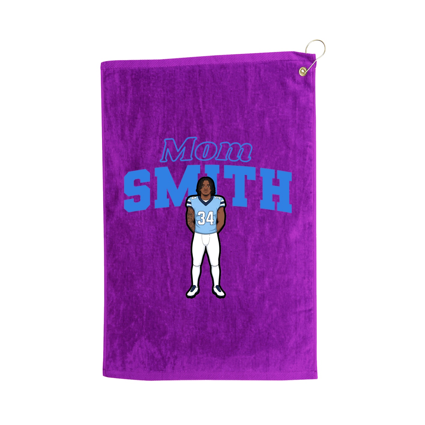 Golf Towel — Mothers Day Block in Purple