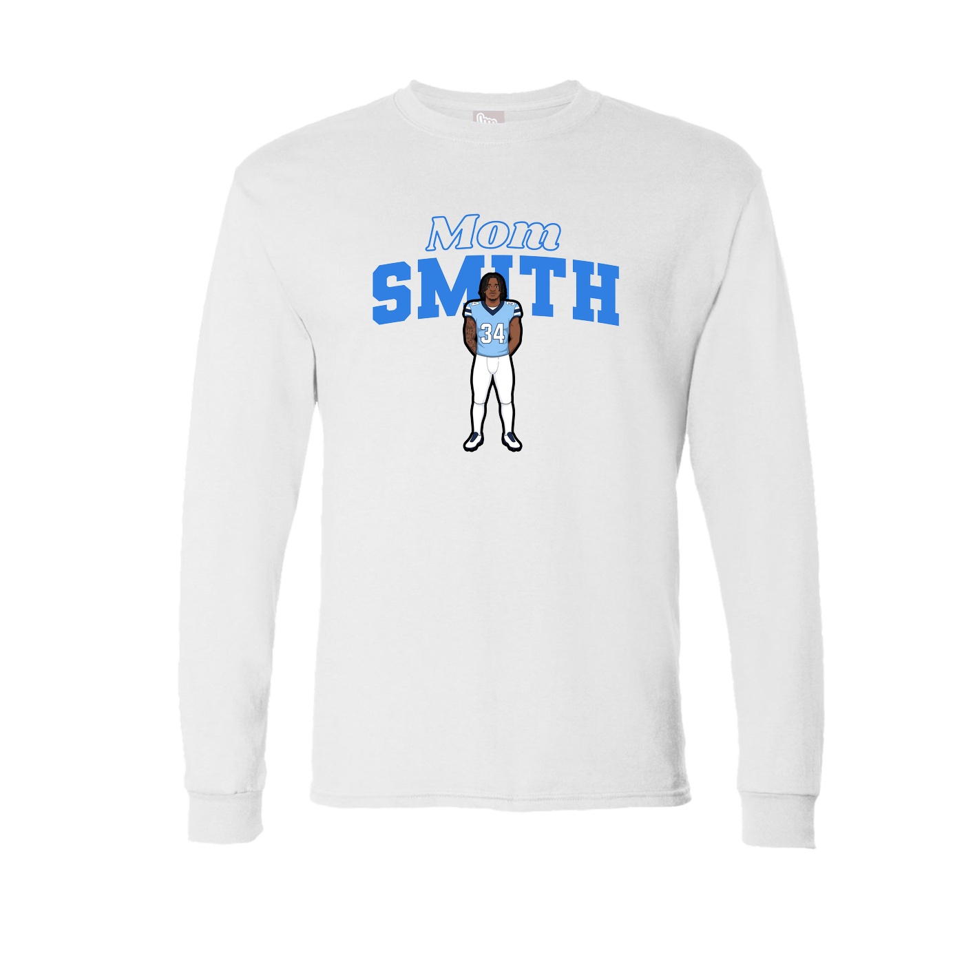 Long Sleeve Tee — Mothers Day Block in White