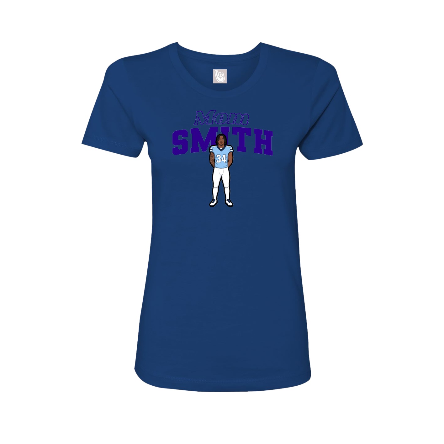 Womens Tee — Mothers Day Block in Royal