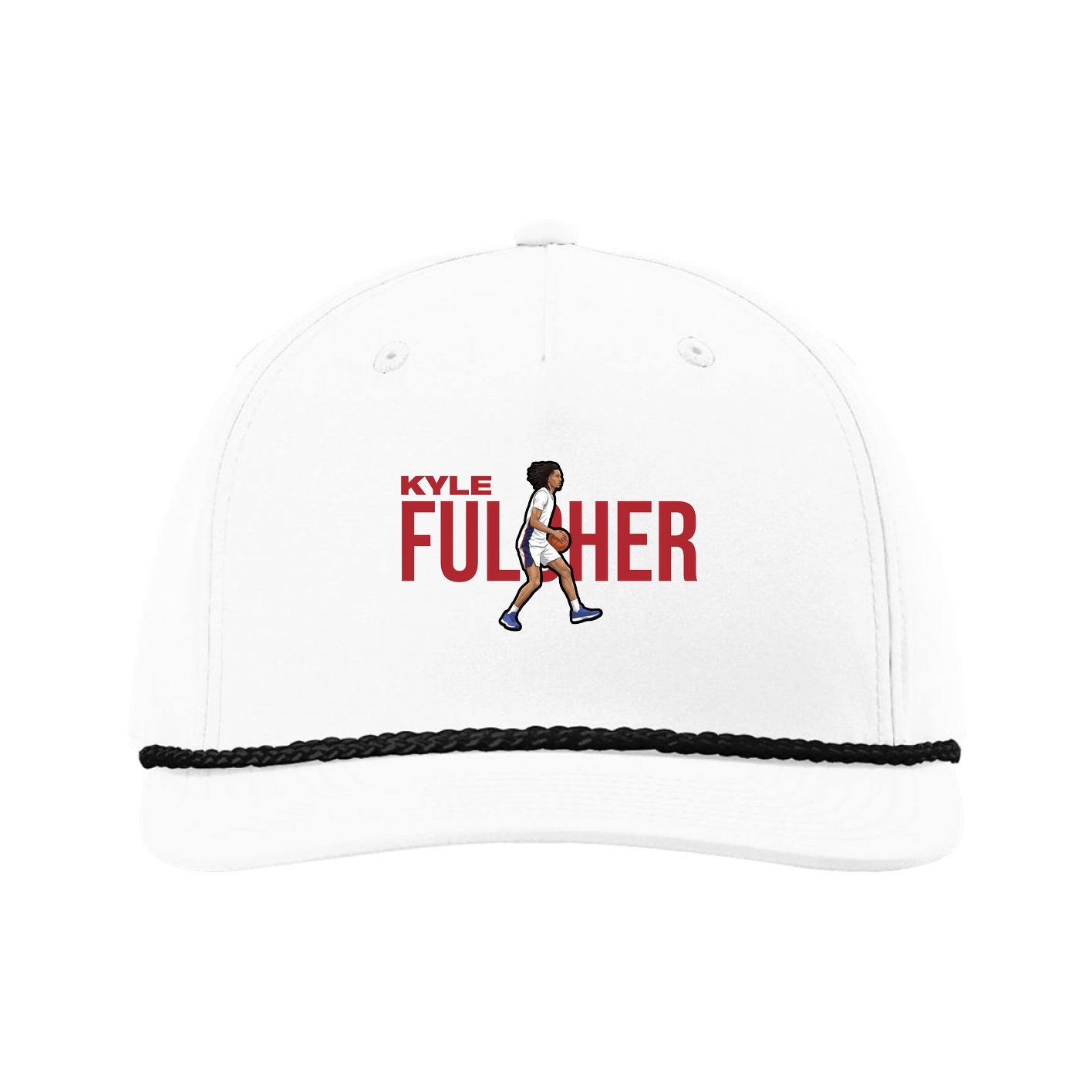 Five-Panel Classic Rope Cap — Player Name in White