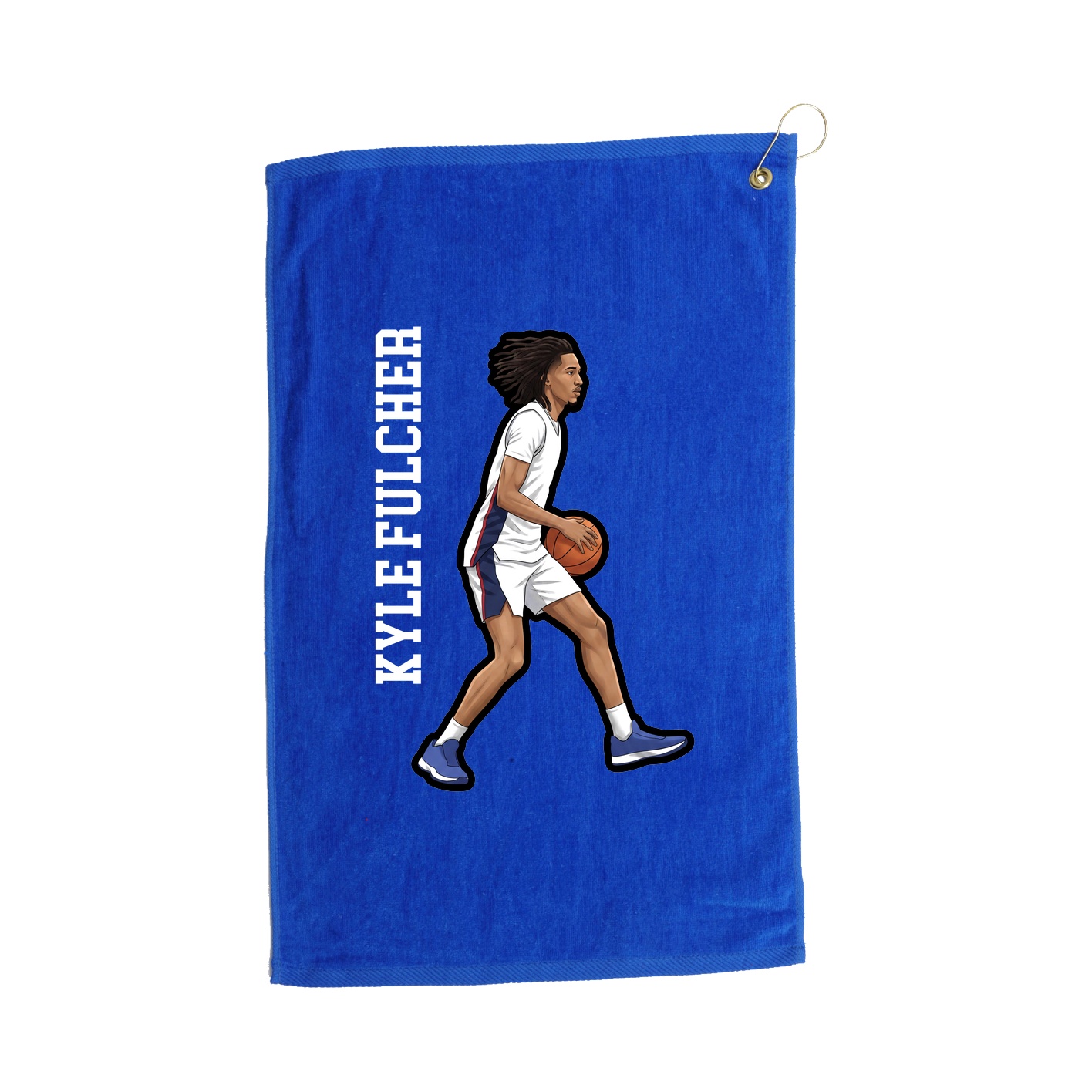 Golf Towel — Name Vertical in Royal