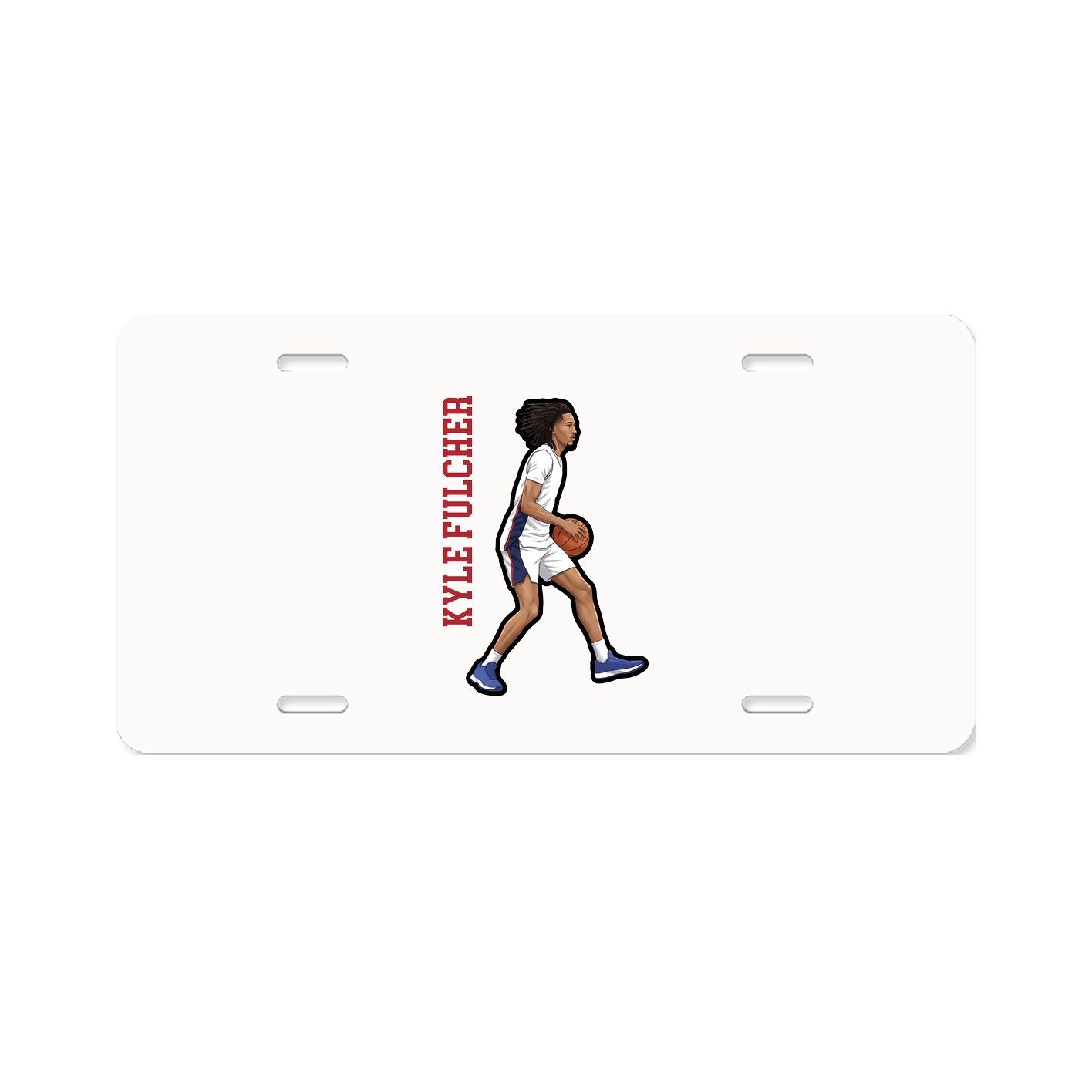License Plate — Name Vertical in Classic