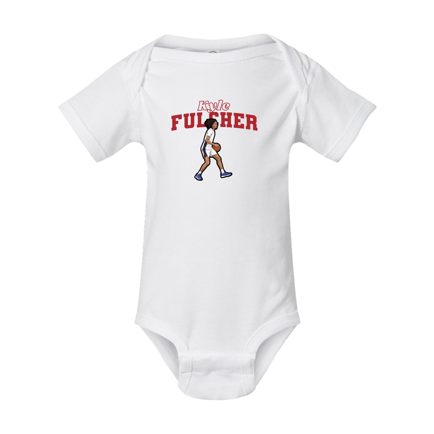 Baby Onesie — Name Arch in White