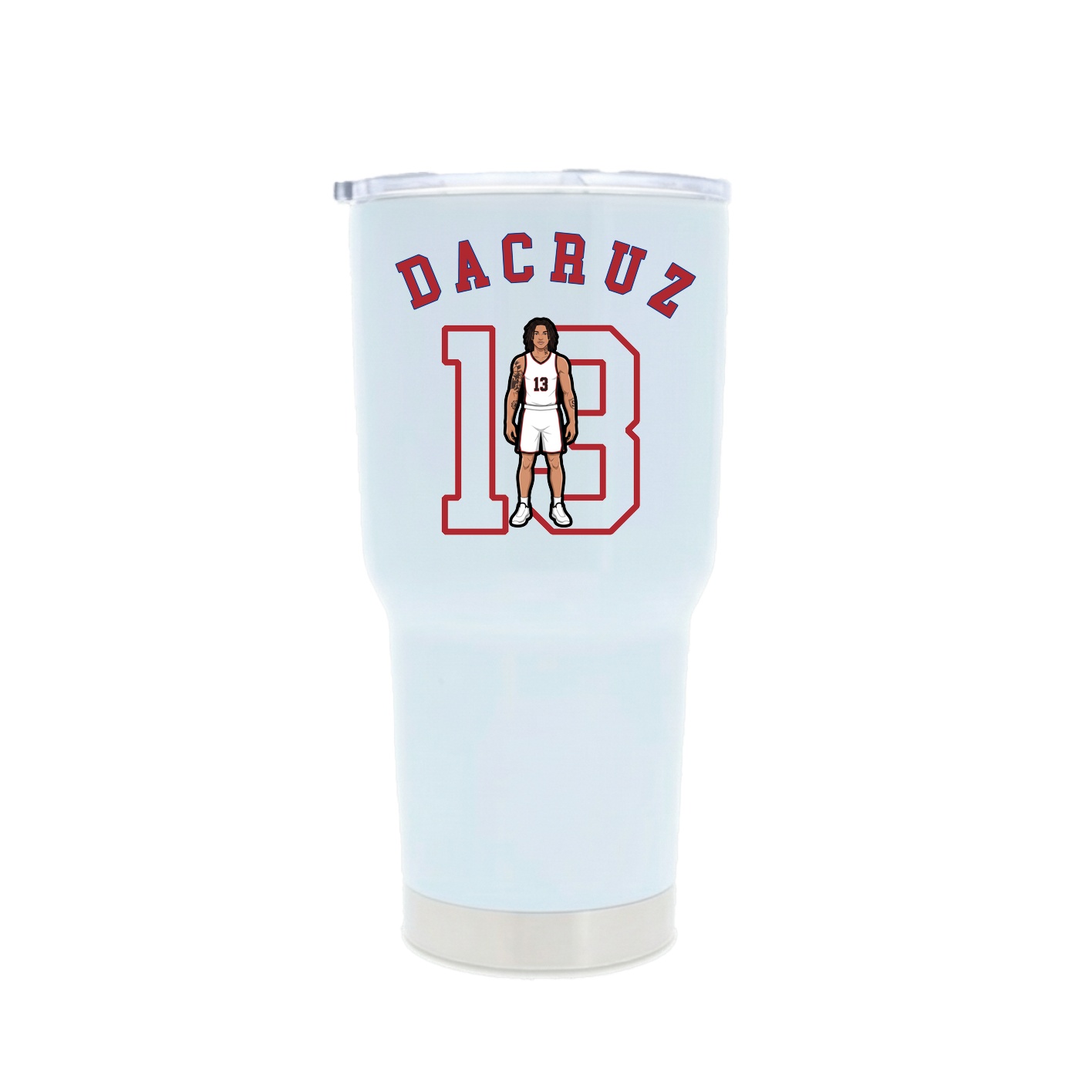 30oz Stainless Steel Tumbler — Shirsey Arch in White