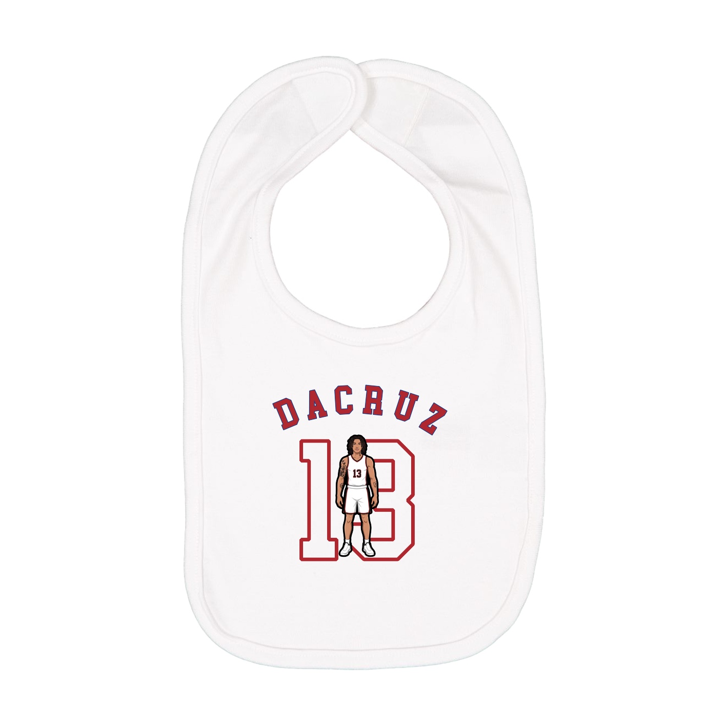 Infant Bib — Shirsey Arch in White