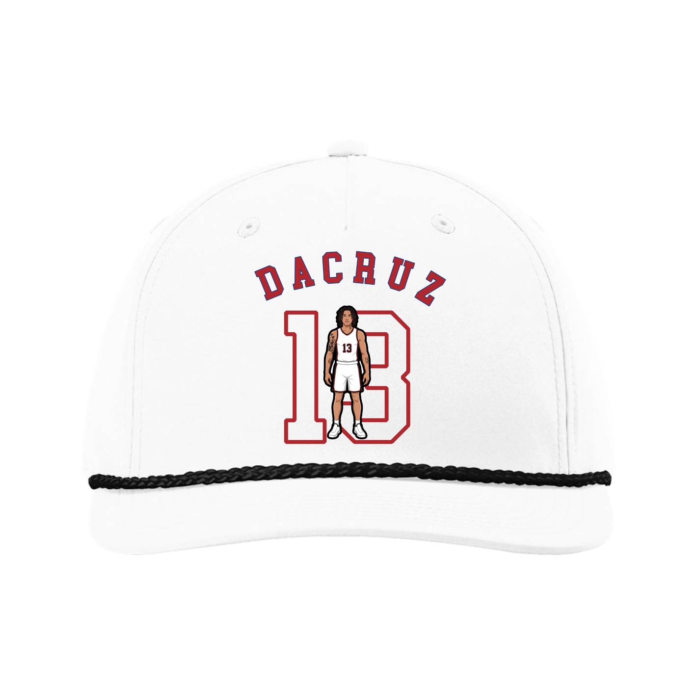 Five-Panel Classic Rope Cap — Shirsey Arch in White