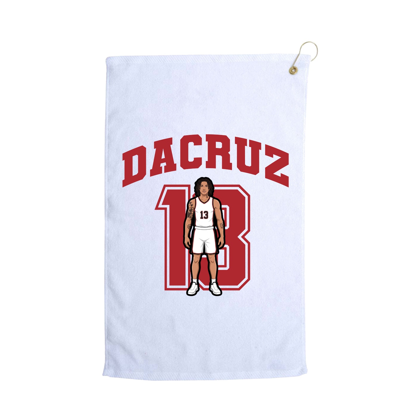 Golf Towel — Number in White