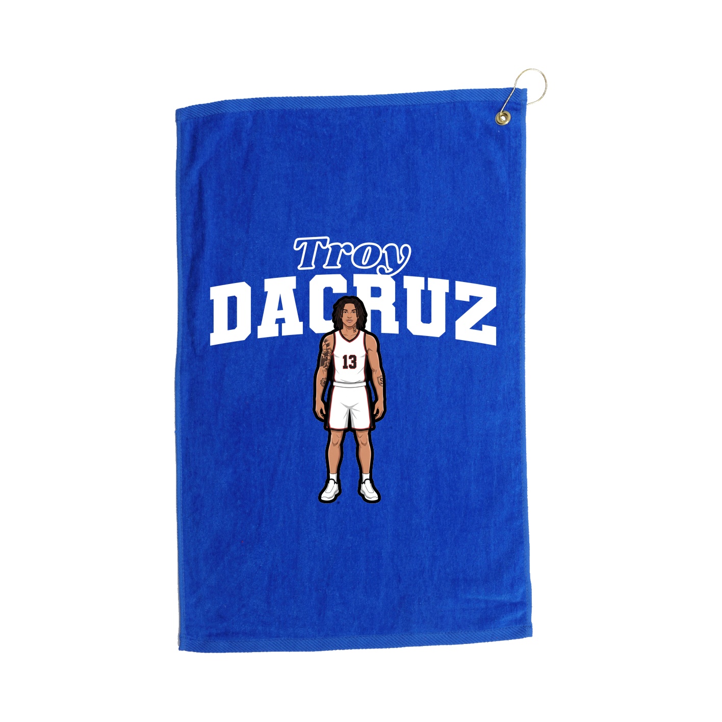 Golf Towel — Name Arch in Royal