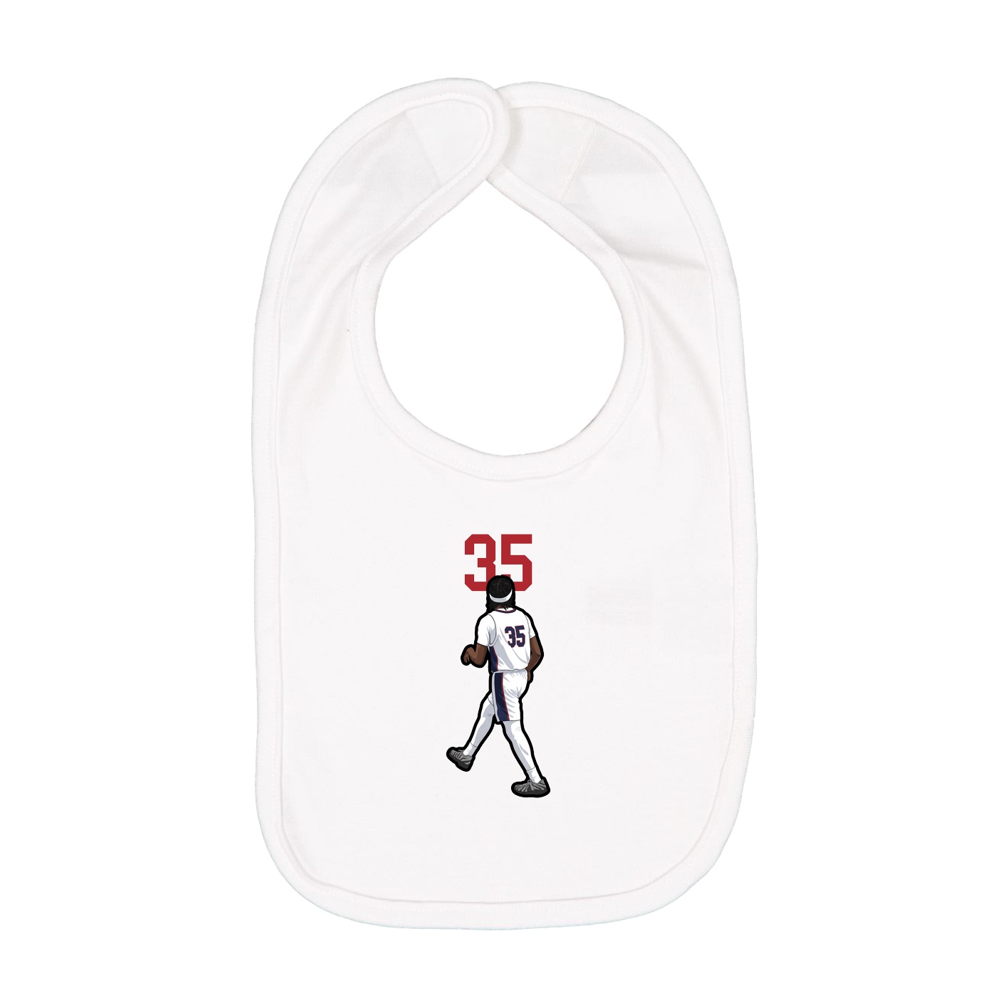 Infant Bib — Number Top in White
