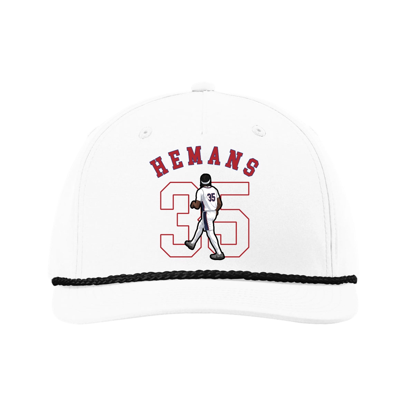 Five-Panel Classic Rope Cap — Shirsey Arch in White