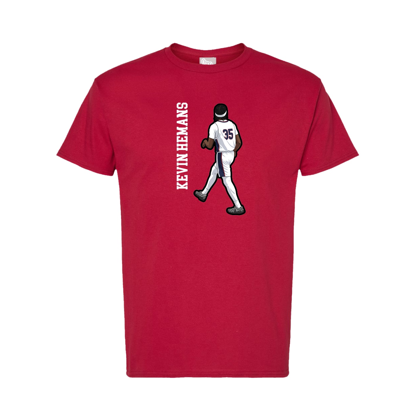 Tee — Name Vertical in Crimson