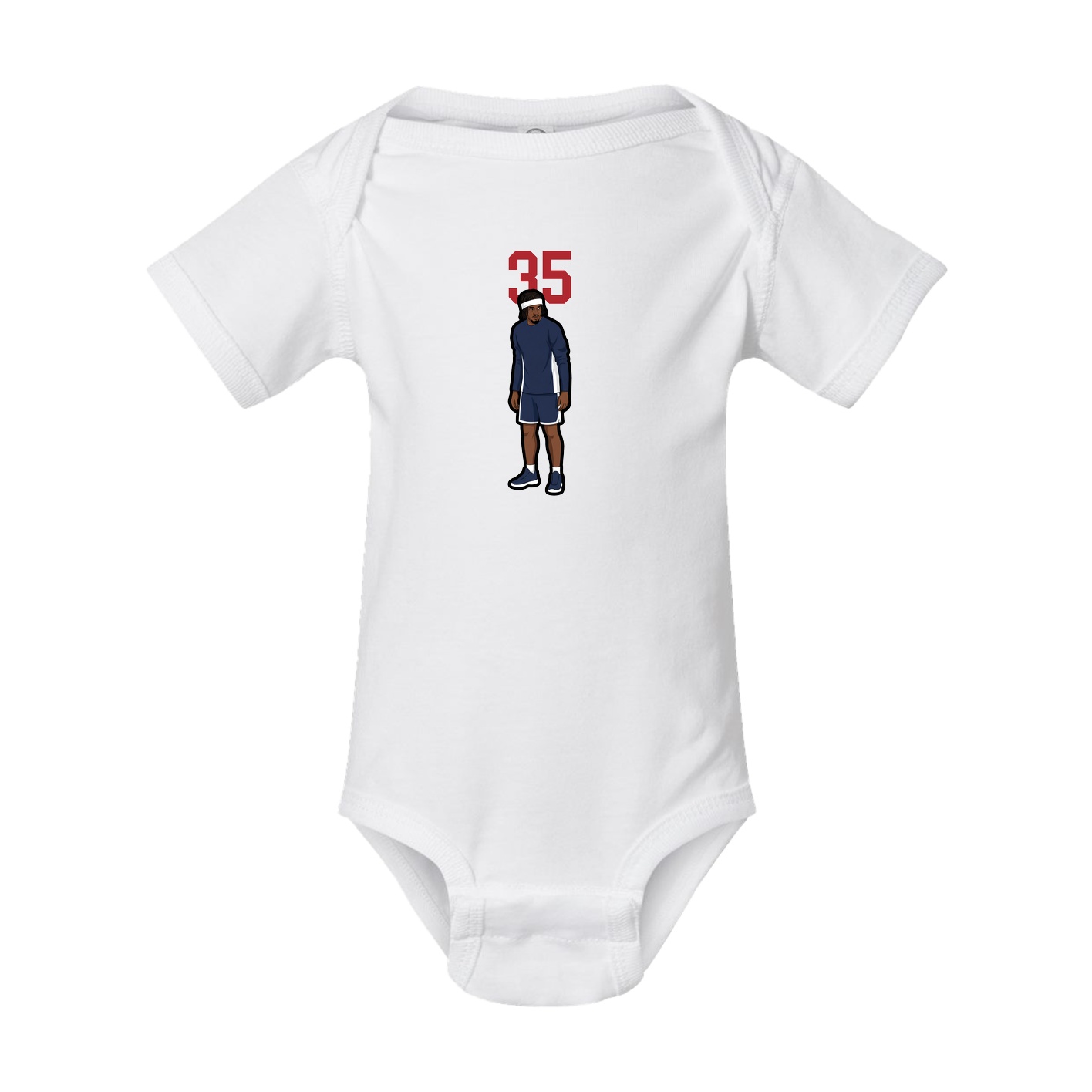 Baby Onesie — Number Top in White