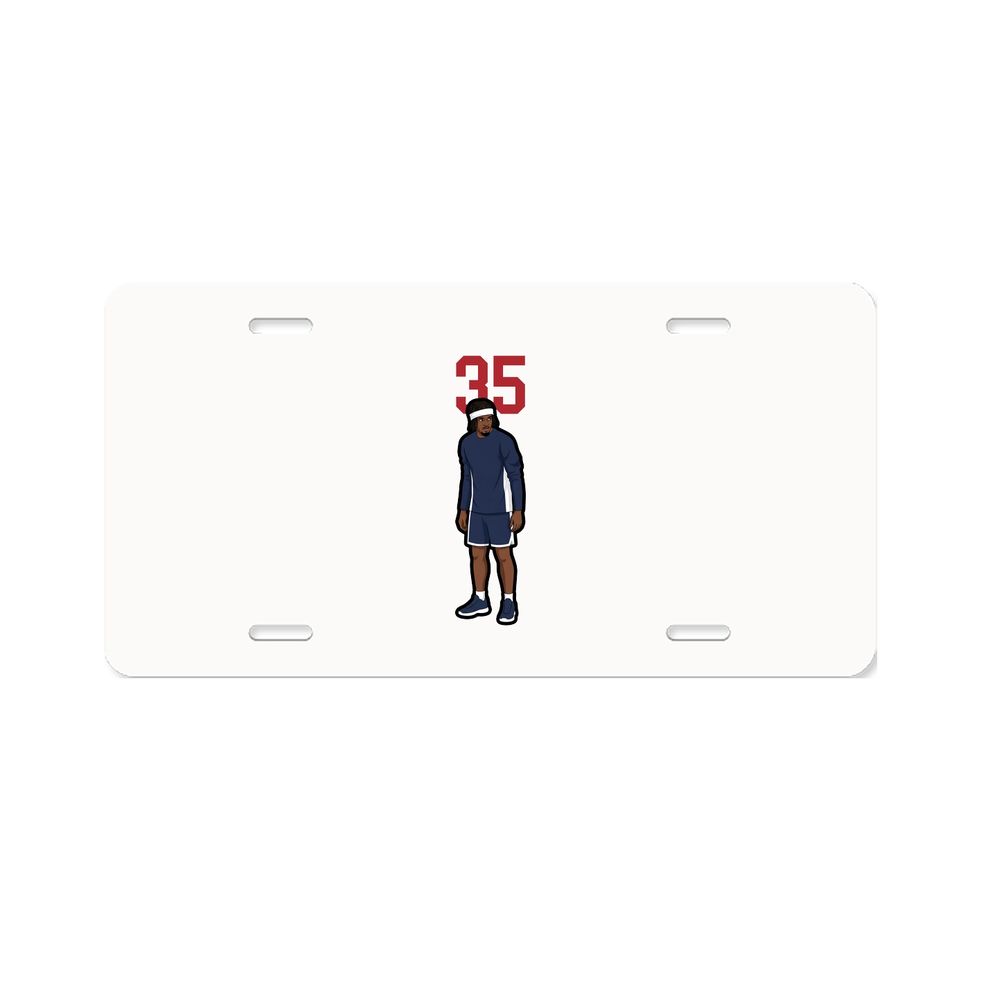 License Plate — Number Top in Classic