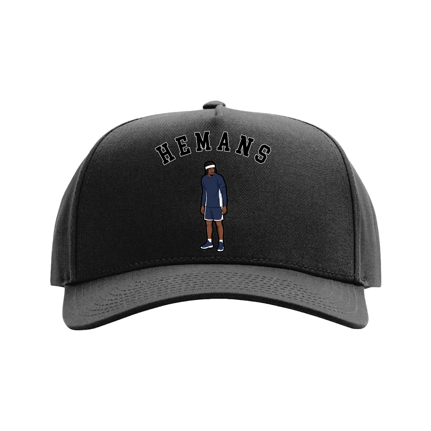 Full Fabric Five-Panel Champ Cap — Shirsey Arch in Black