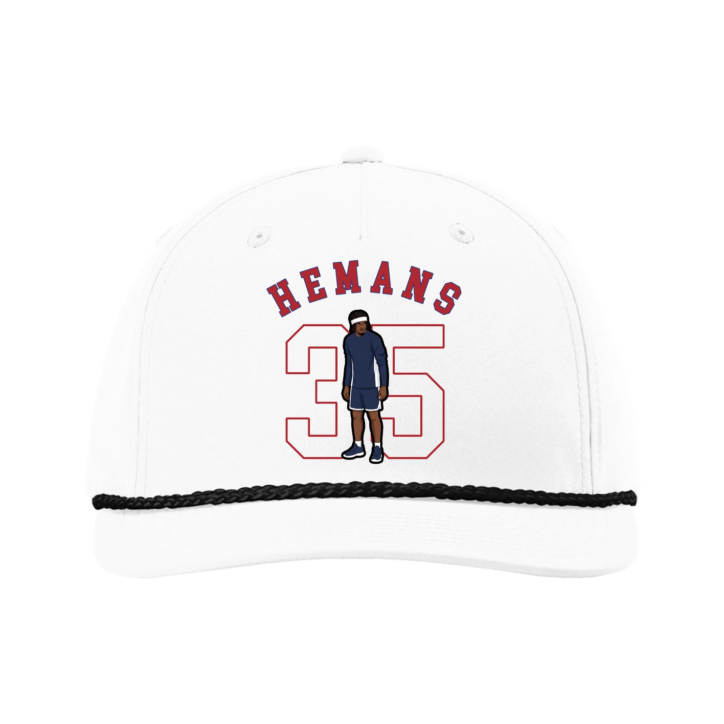Five-Panel Classic Rope Cap — Shirsey Arch in White