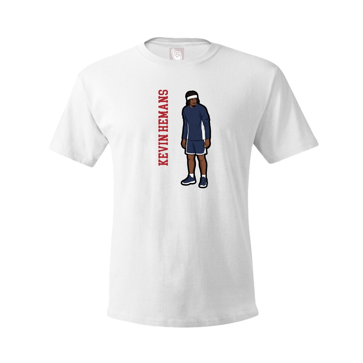 Youth Tee — Name Vertical in White