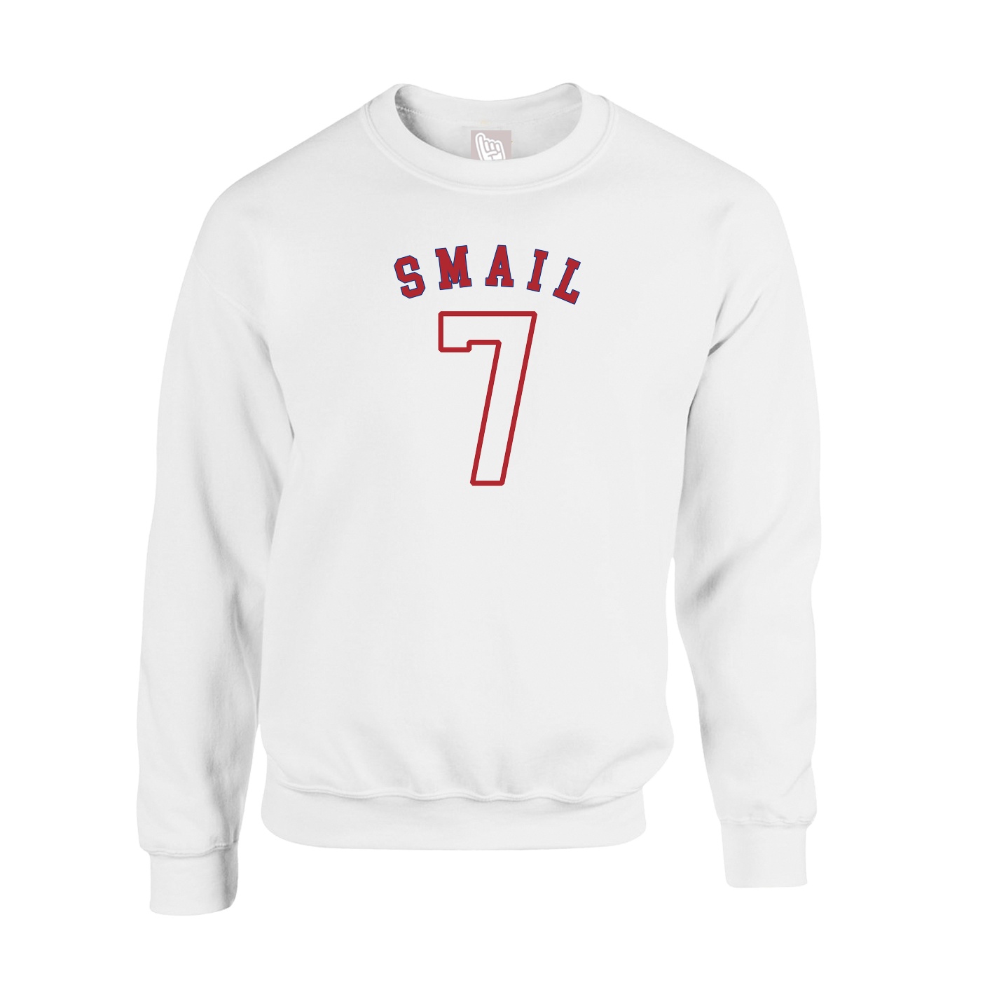 Fleece Crew — Shirsey Arch in White