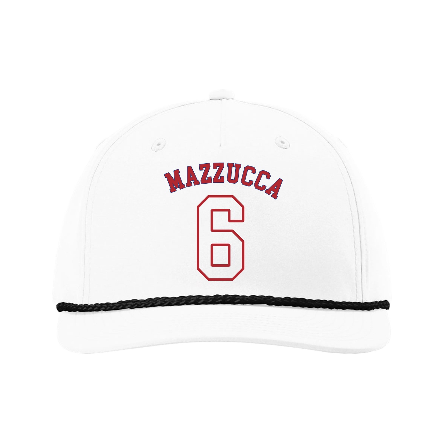Five-Panel Classic Rope Cap — Shirsey Arch in White