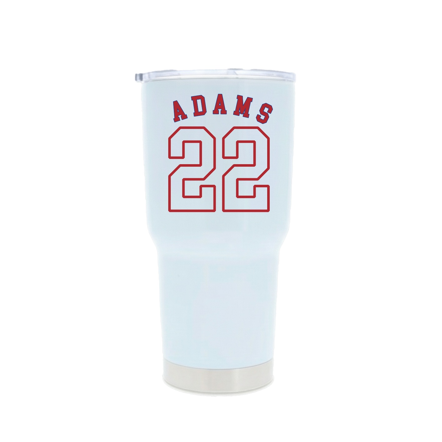 30oz Stainless Steel Tumbler — Shirsey Arch in White