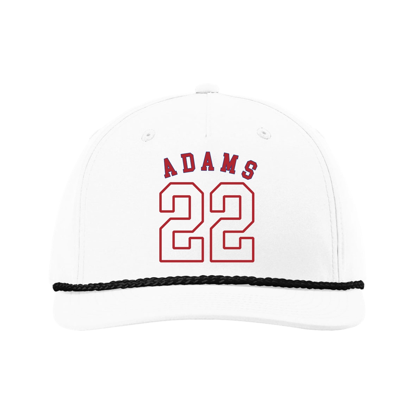 Five-Panel Classic Rope Cap — Shirsey Arch in White