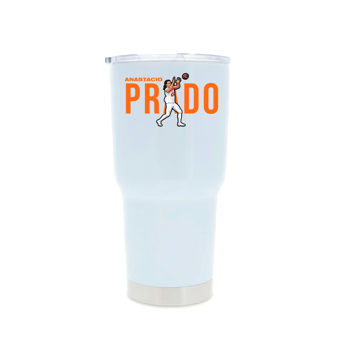 30oz Stainless Steel Tumbler — Player Name in White