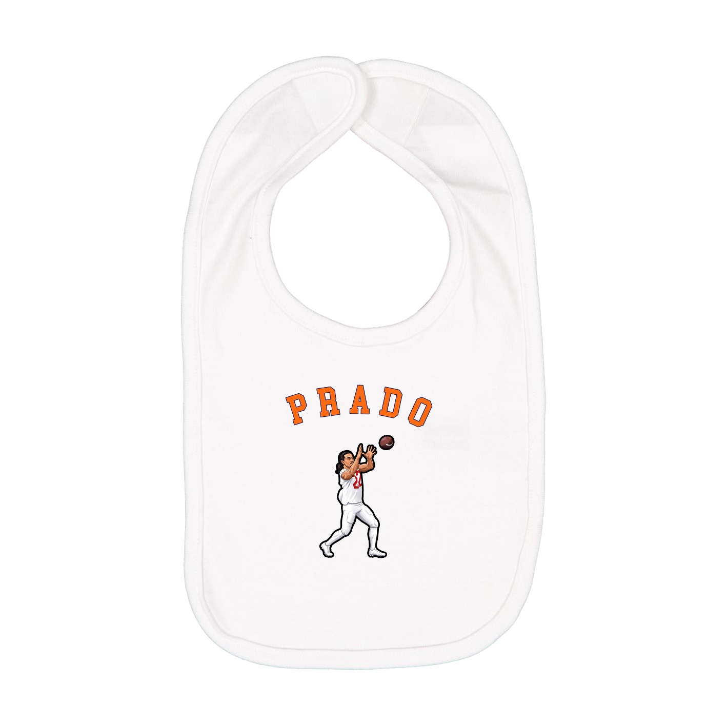 Infant Bib — Shirsey Arch in White