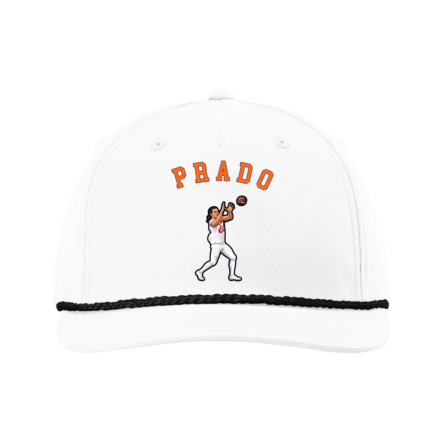 Five-Panel Classic Rope Cap — Shirsey Arch in White