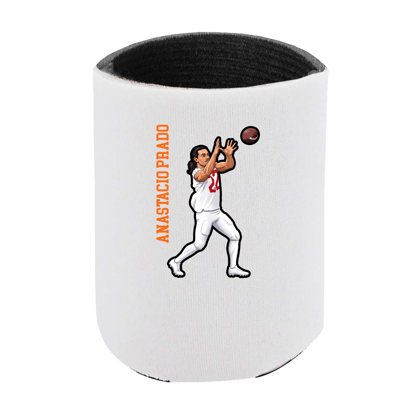 Can Holder — Name Vertical in White