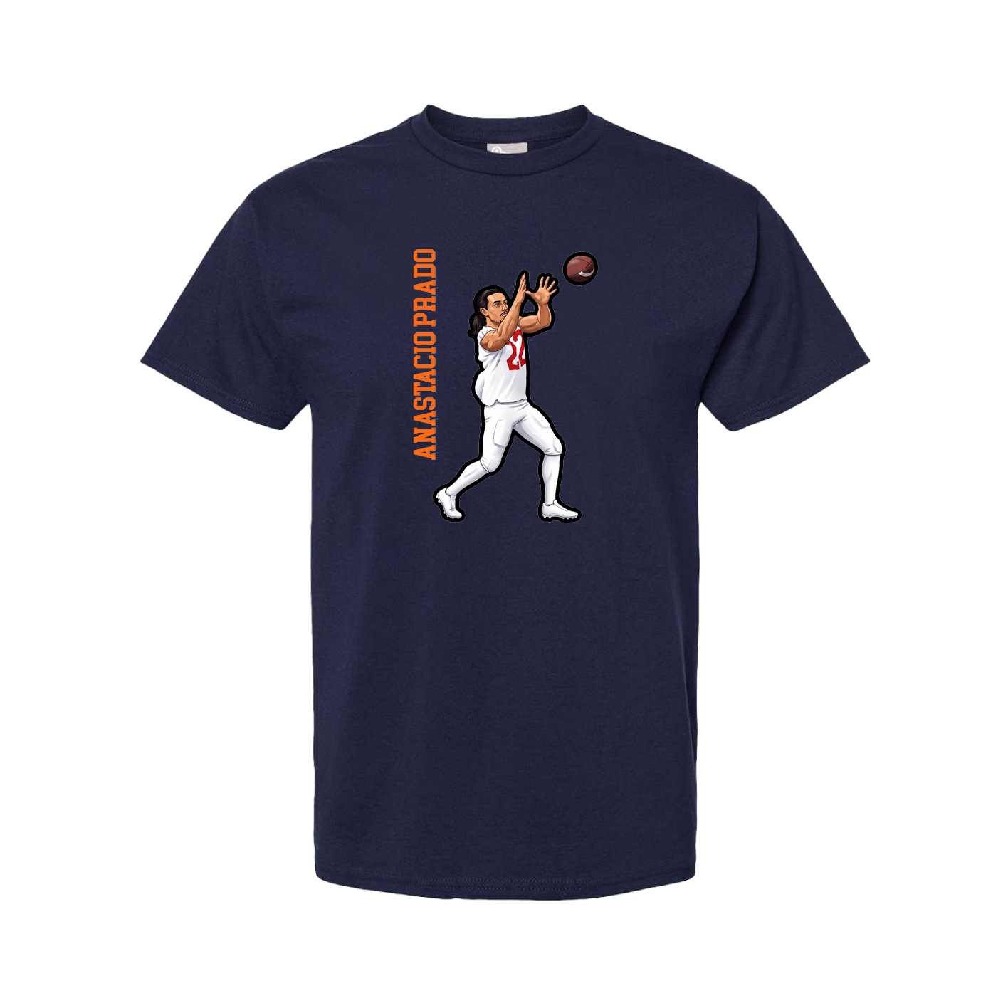 Tee — Name Vertical in Navy