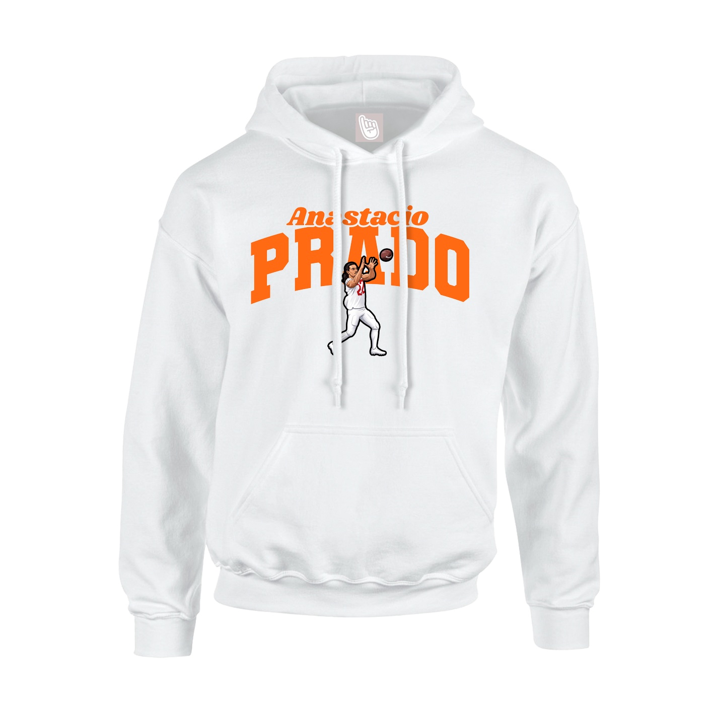 Youth Hoodie — Signature Arch in White