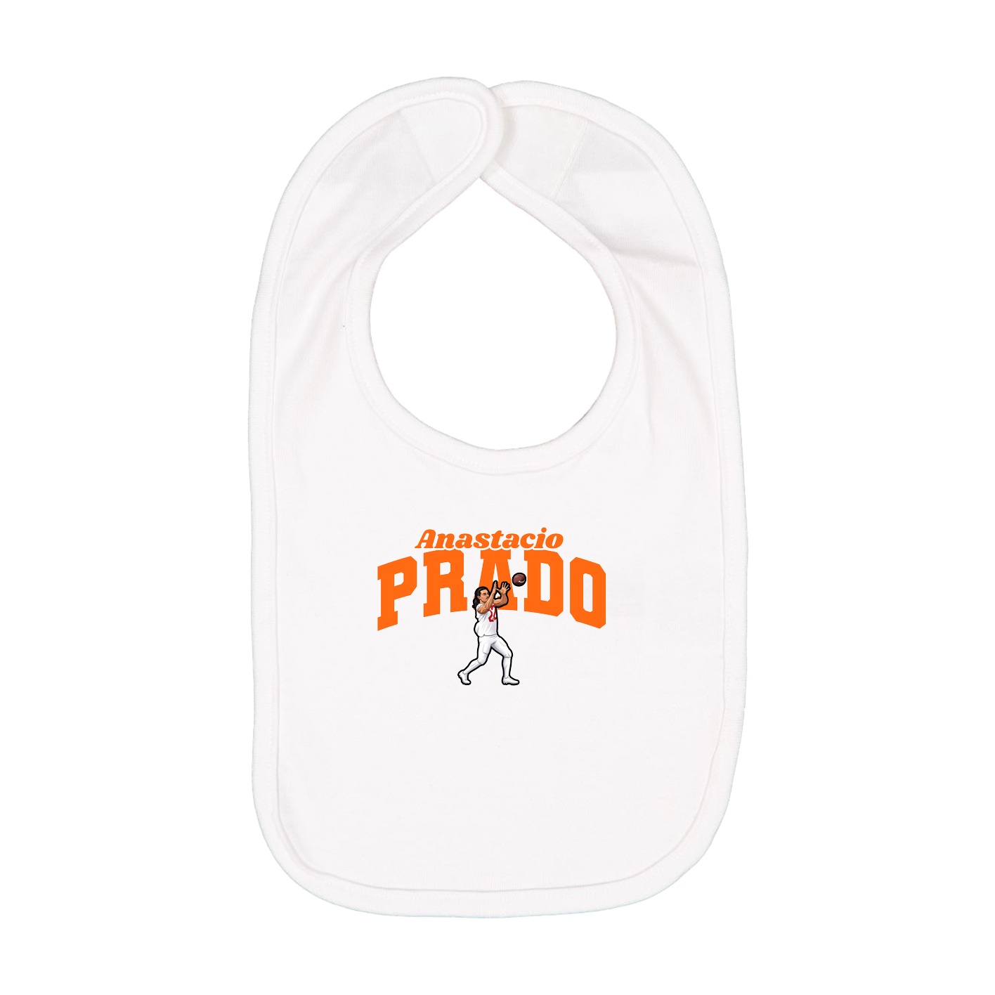 Infant Bib — Signature Arch in White
