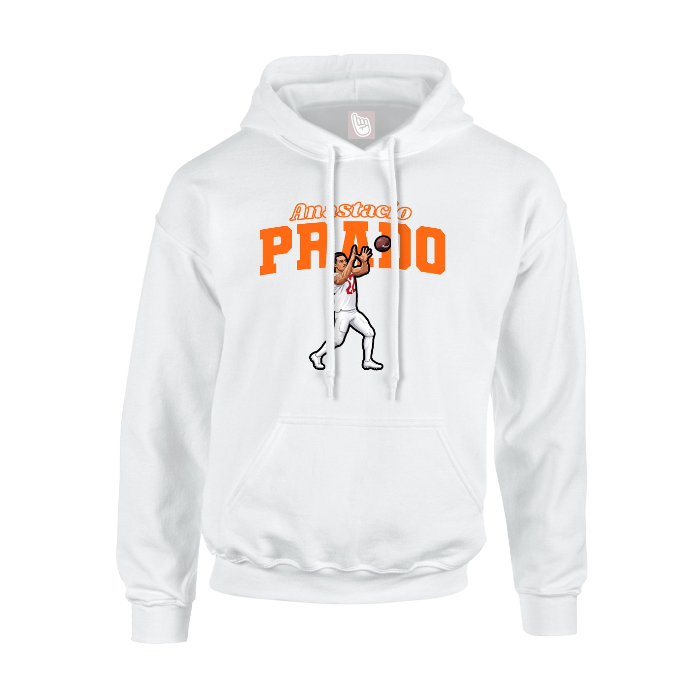 Hoodie — Name Arch in White