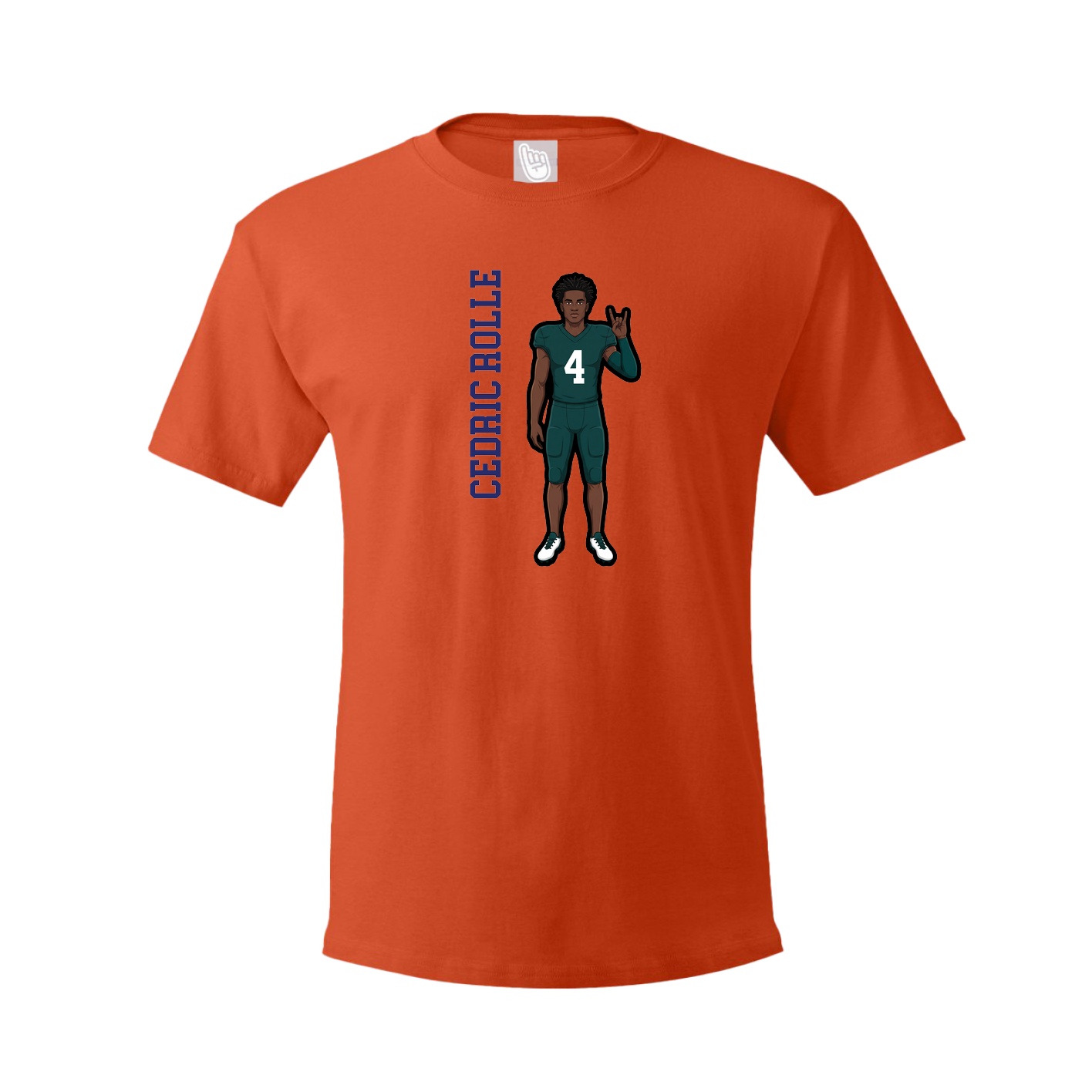 Youth Tee — Name Vertical in Orange