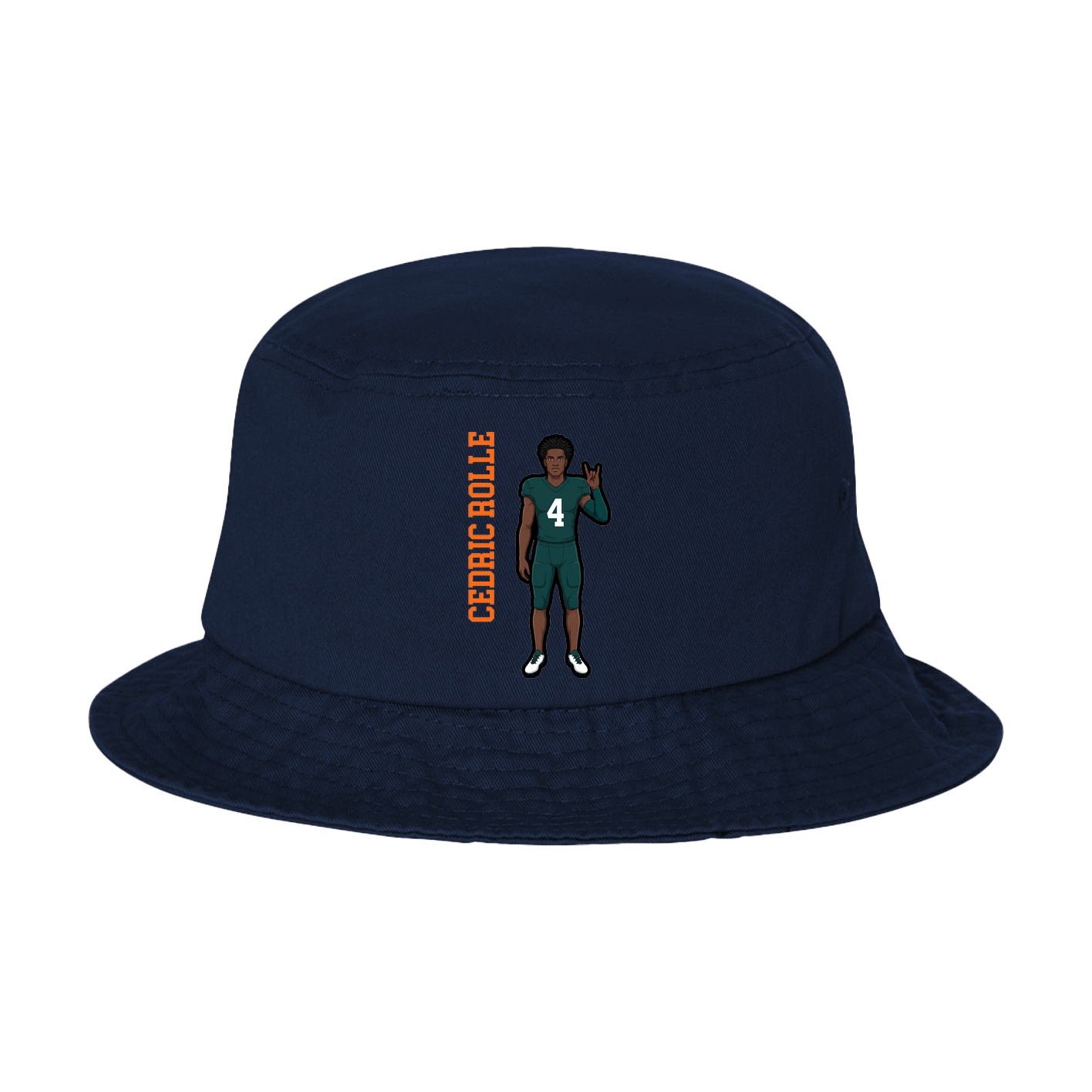 Bucket Cap — Name Vertical in Navy