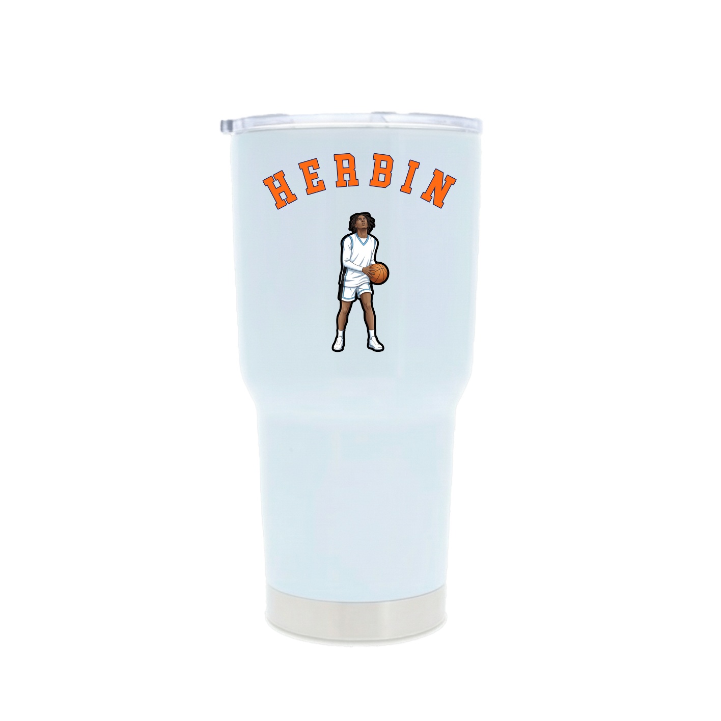 30oz Stainless Steel Tumbler — Shirsey Arch in White