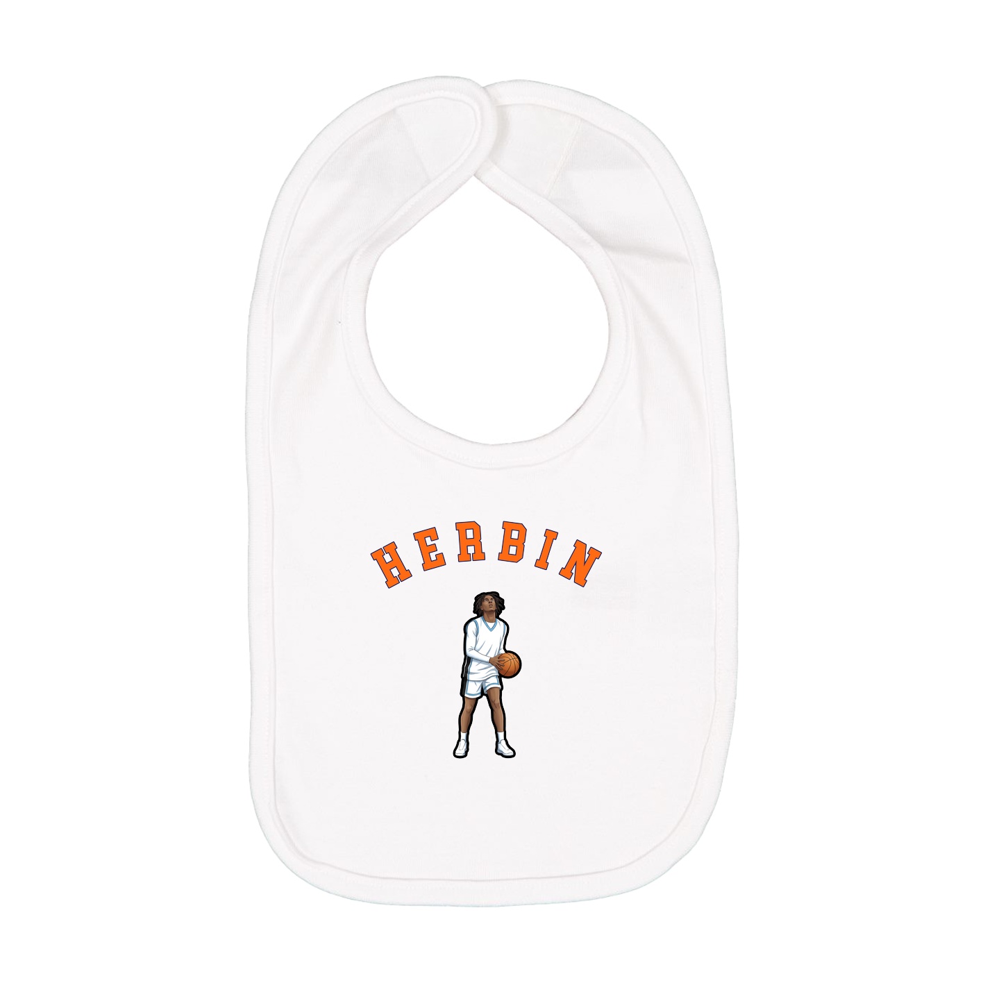 Infant Bib — Shirsey Arch in White