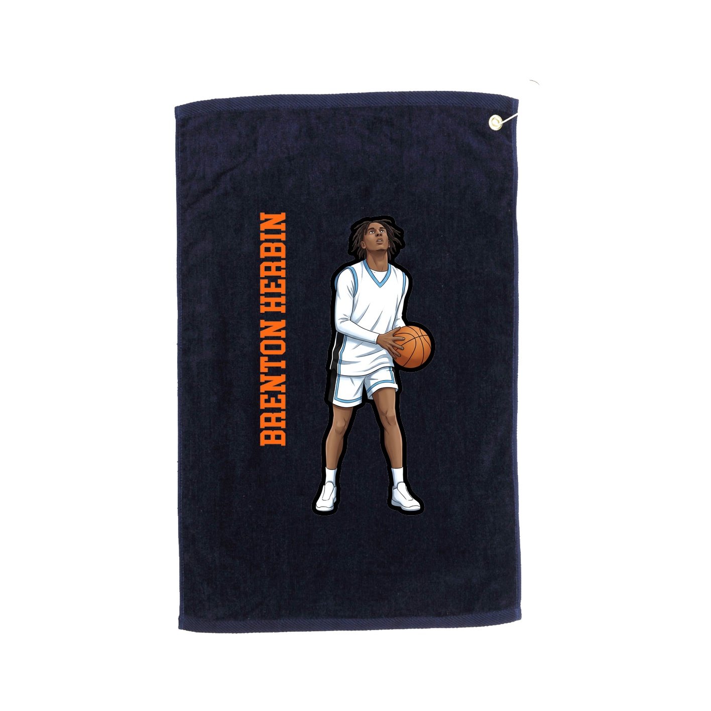 Golf Towel — Name Vertical in Navy