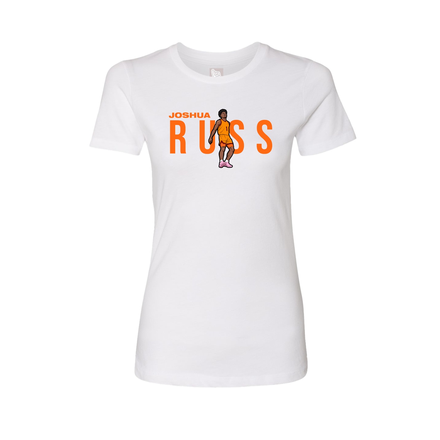Fitted Women's Tee — Player Name in White