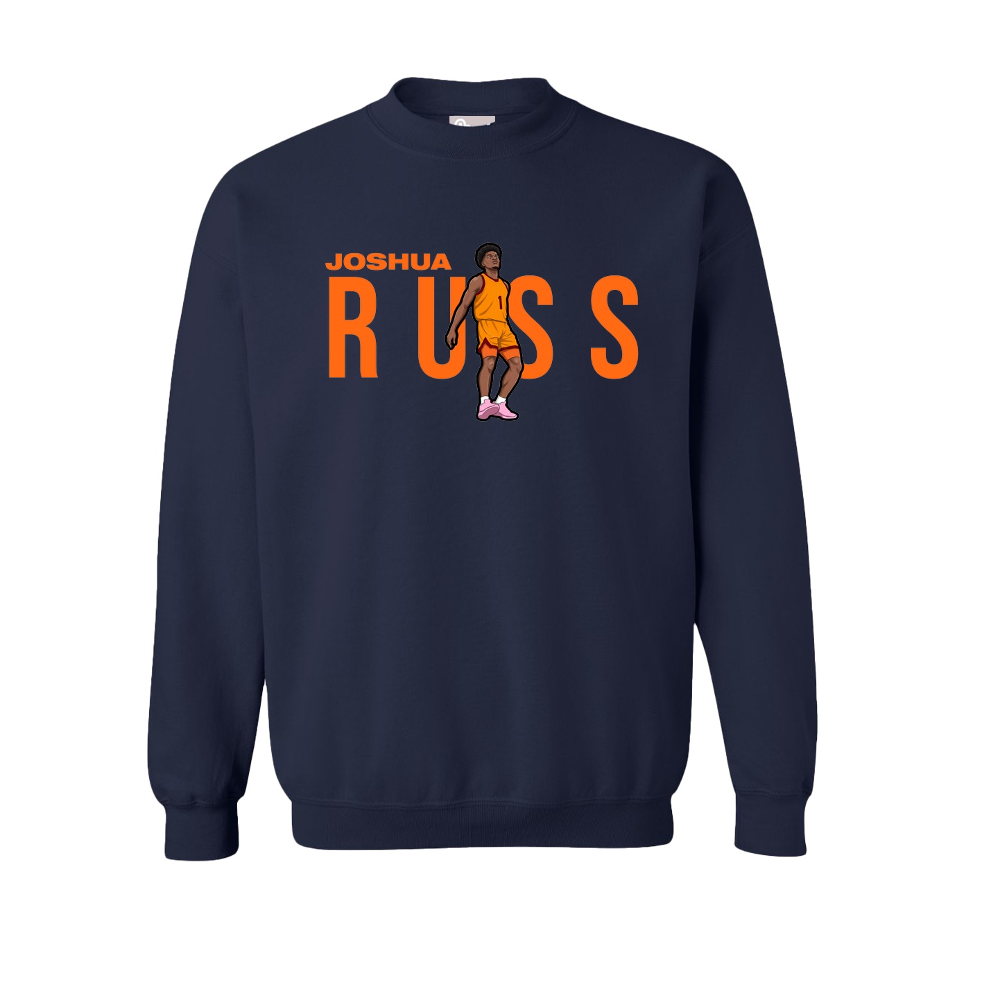 Fleece Crew — Player Name in Navy