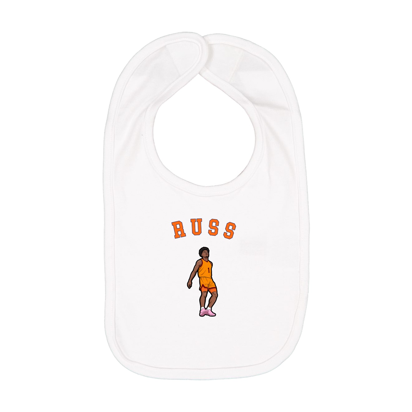 Infant Bib — Shirsey Arch in White