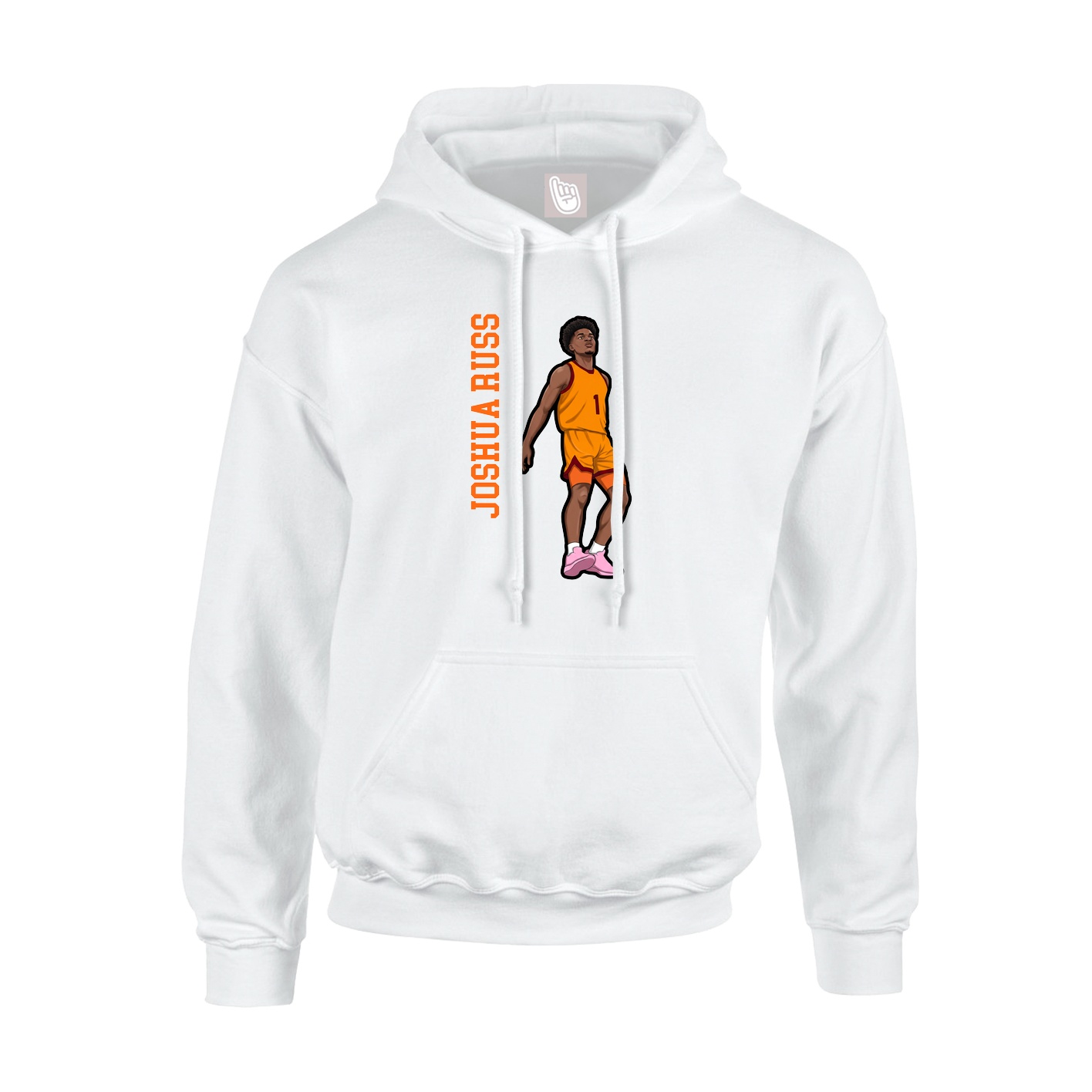 Youth Hoodie — Name Vertical in White