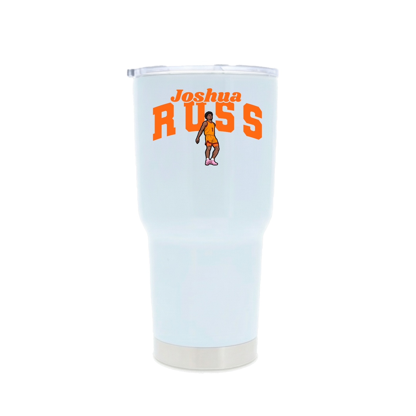 30oz Stainless Steel Tumbler — Signature Arch in White