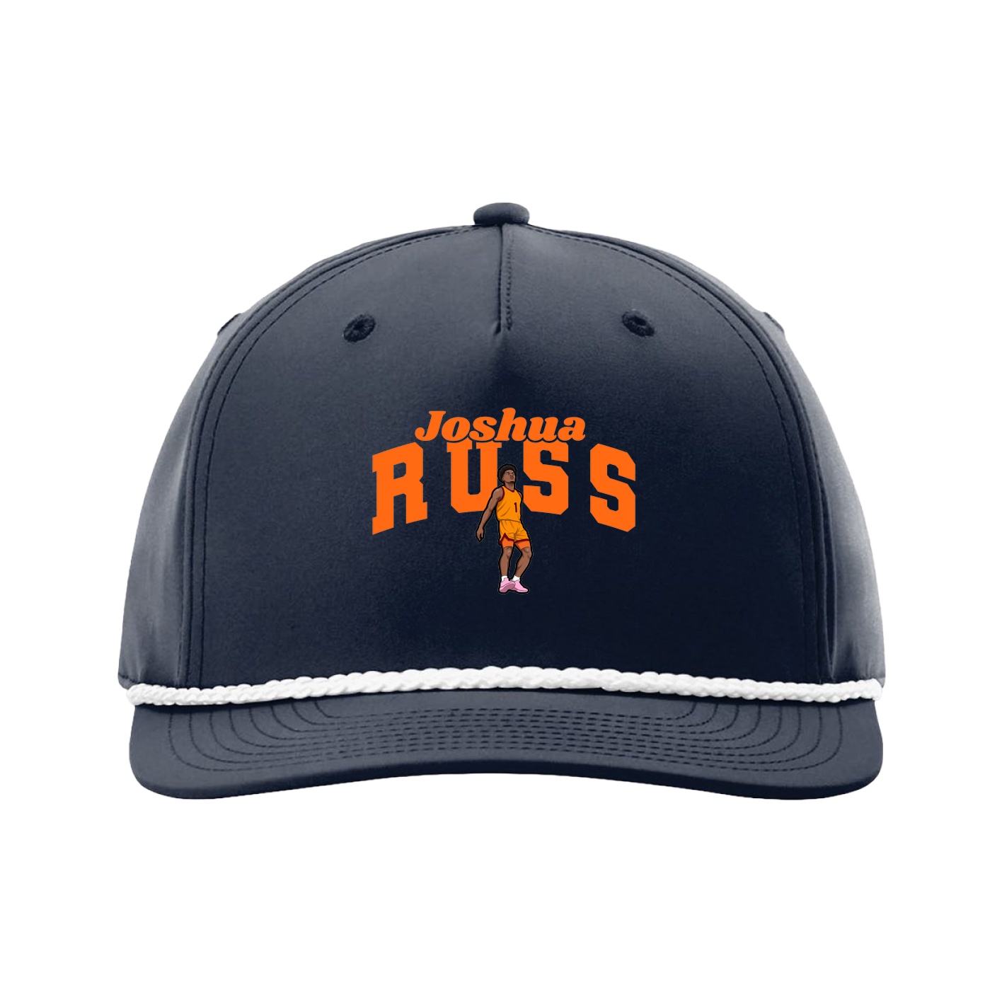 Five-Panel Classic Rope Cap — Signature Arch in Navy