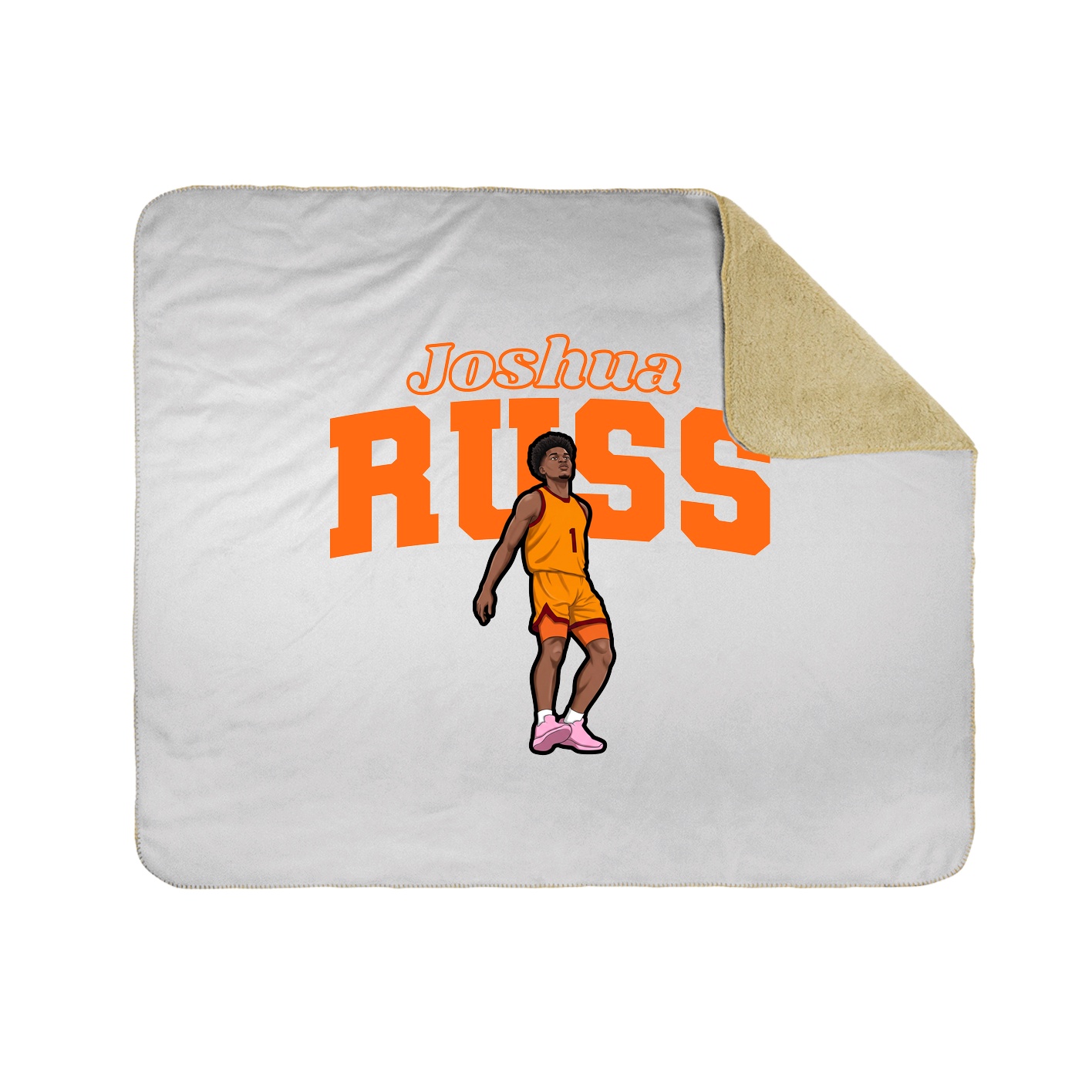 Throw Blanket — Name Arch in White