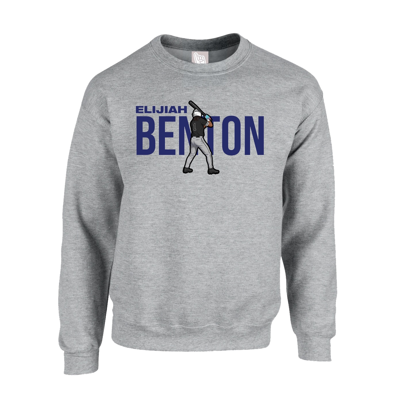 Fleece Crew — Player Name in Grey